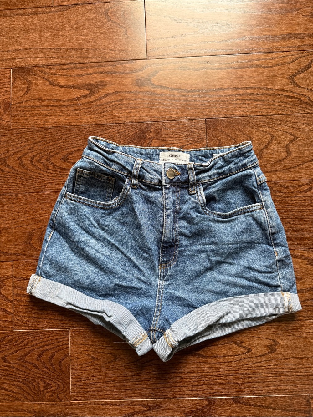 Cotton On Rolled Hem Denim Shorts